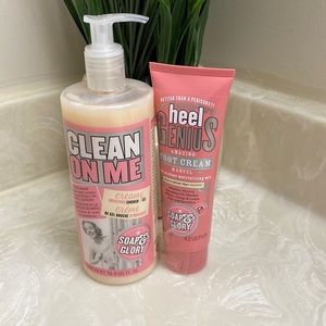 Soap and glory body wash and foot cream